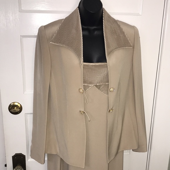 Formal Mother of The Bride Dress & Jacket suit silk made in USA size 8? read all - Picture 3 of 16